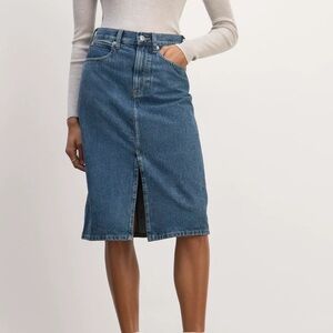 EUC Everlane, 100% cotton denim midi skirt
